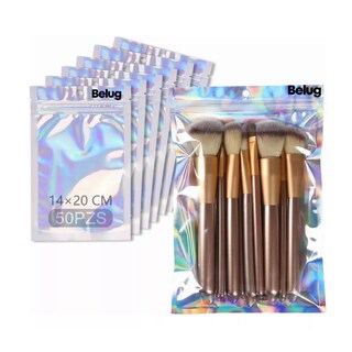 Foto 4 | Bolsas Plástico Resellable 20 X 14 Cm 50 Pzs, Tornasol Holografica Belug