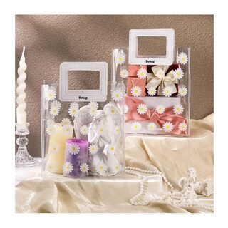 Foto 5 | 15 Bolsa Regalo Con Asa Transparentes Transparente Con Flores Blanca Belug