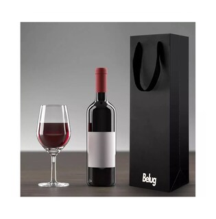 Foto 2 | 10 Bolsas De Regalo Carton Papel Kraft Para Botellas De Vino Belug Negro