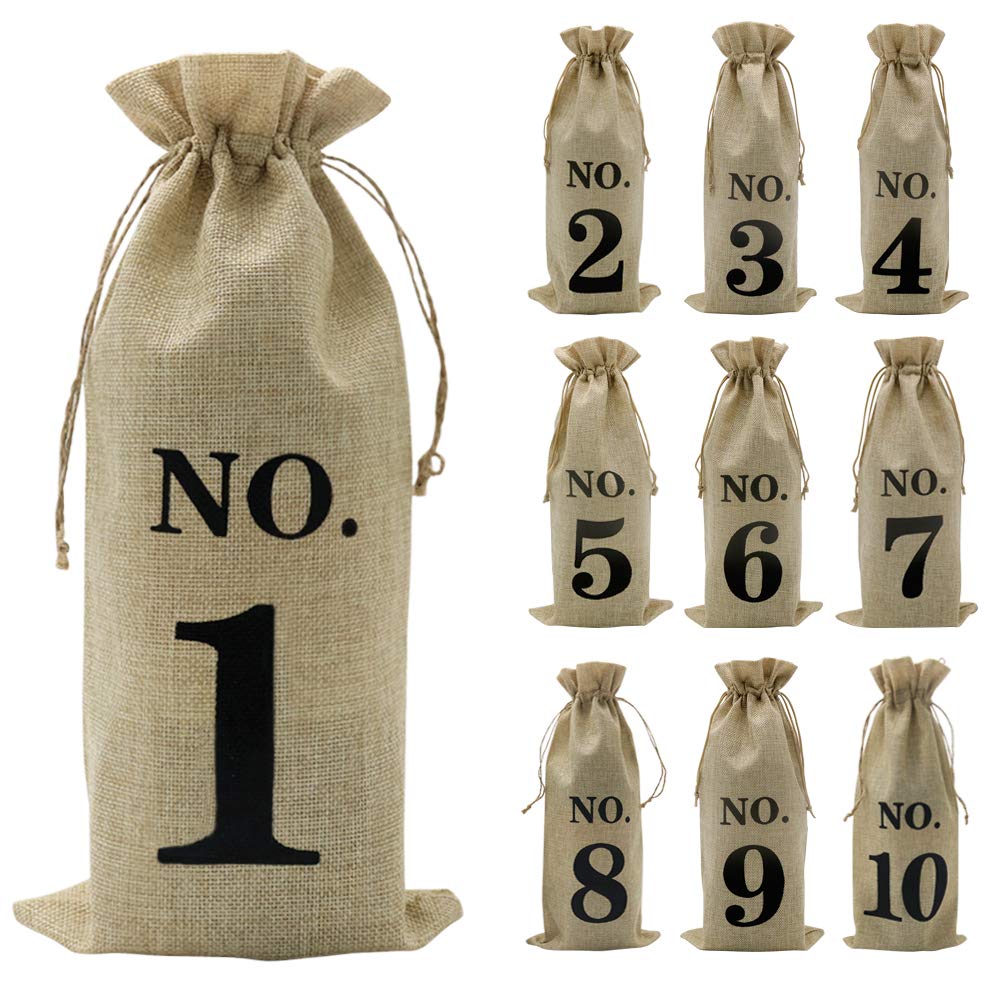 Bolsas De Vino Shintop Yute, 10 Unidades, Numeradas, 750 Ml, Para Degustación A Ciegas - Venta Internacional. $1,038