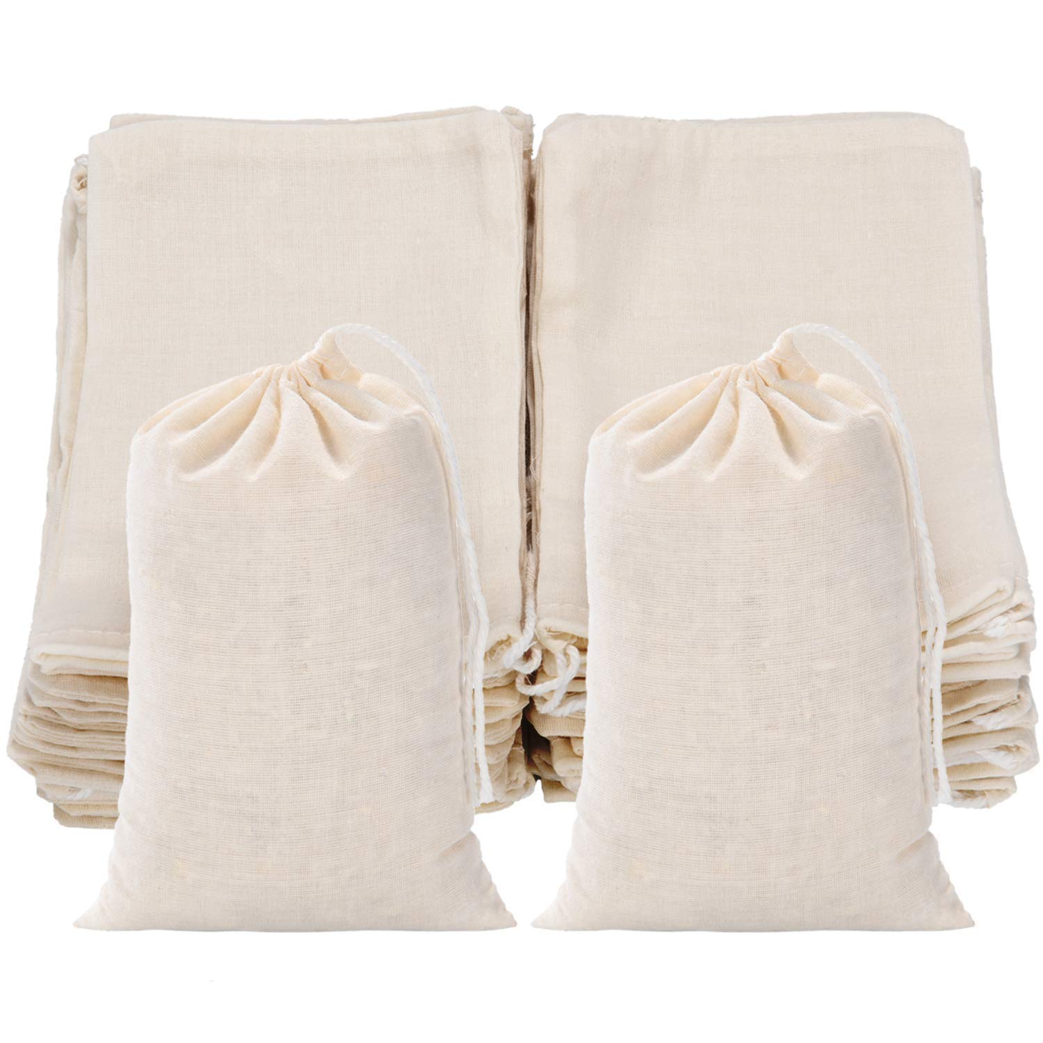 Foto 1 | Bolsas De Muselina Tatuo 50 Piezas De Algodón Con Cordón De 10 X 15 Cm - Venta Internacional.