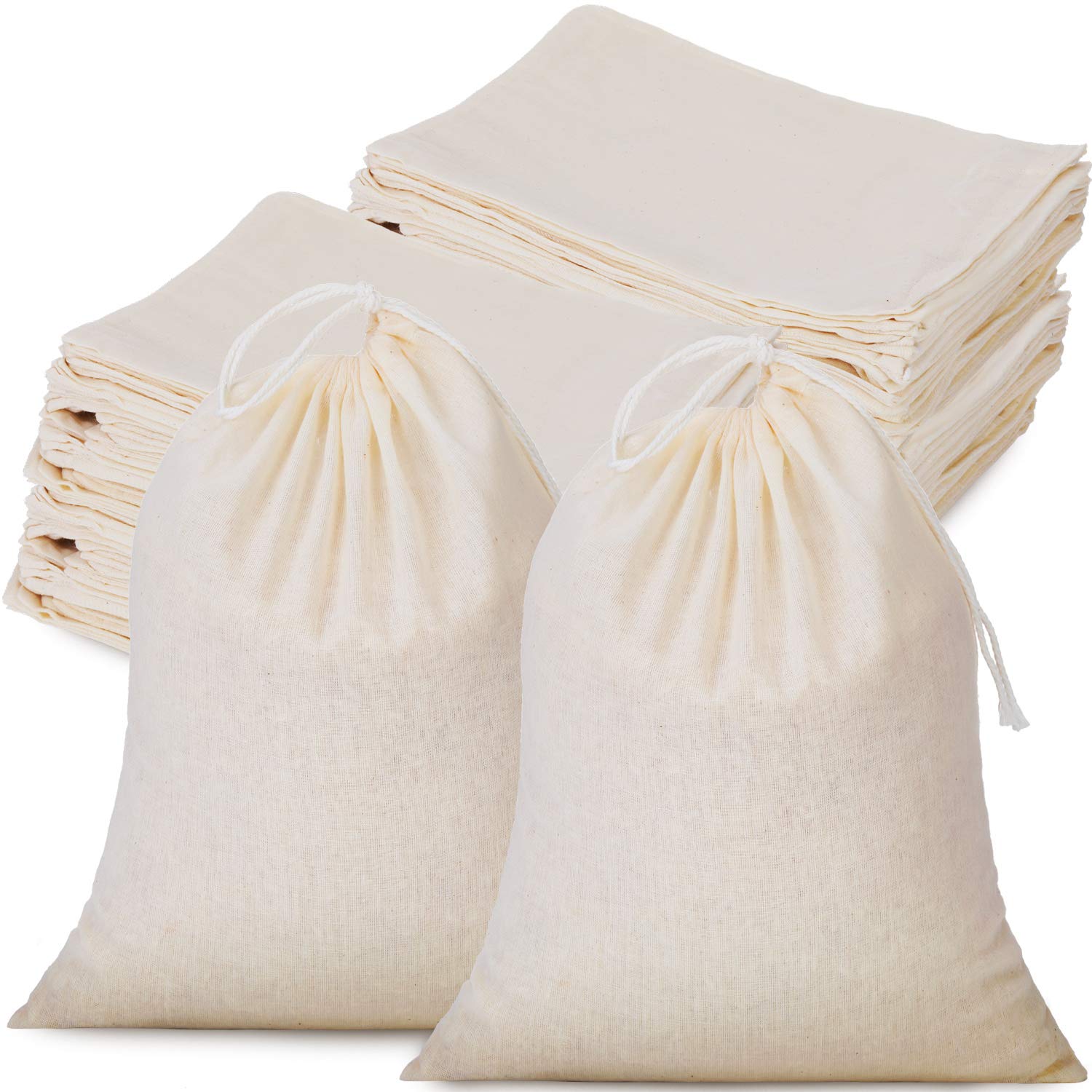 50 Bolsas De Muselina Tatuo De Algodón Con Cordón Para Artículos Del Hogar (8 X 10 Pulgadas) - Venta Internacional.