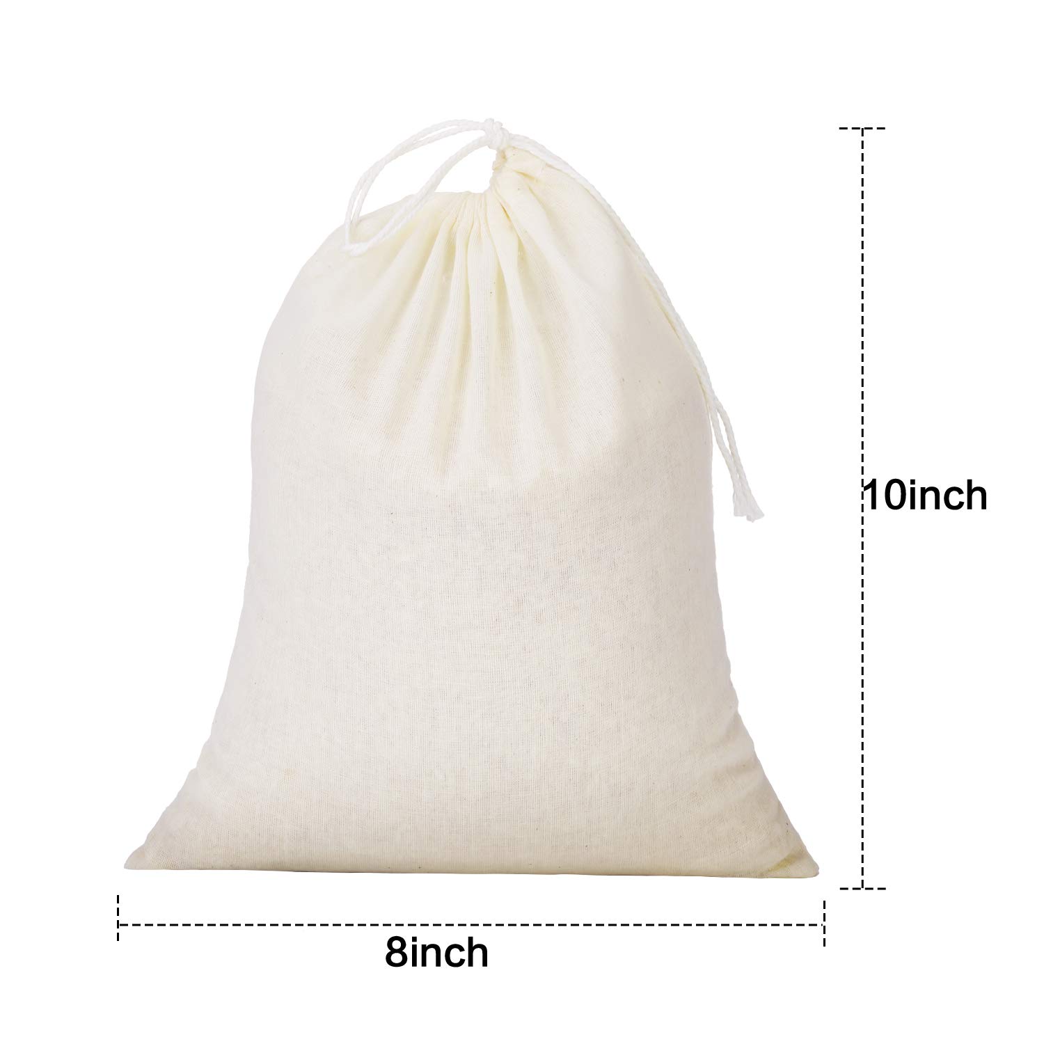 Foto 3 pulgar | 50 Bolsas De Muselina Tatuo De Algodón Con Cordón Para Artículos Del Hogar (8 X 10 Pulgadas) - Venta Internacional.