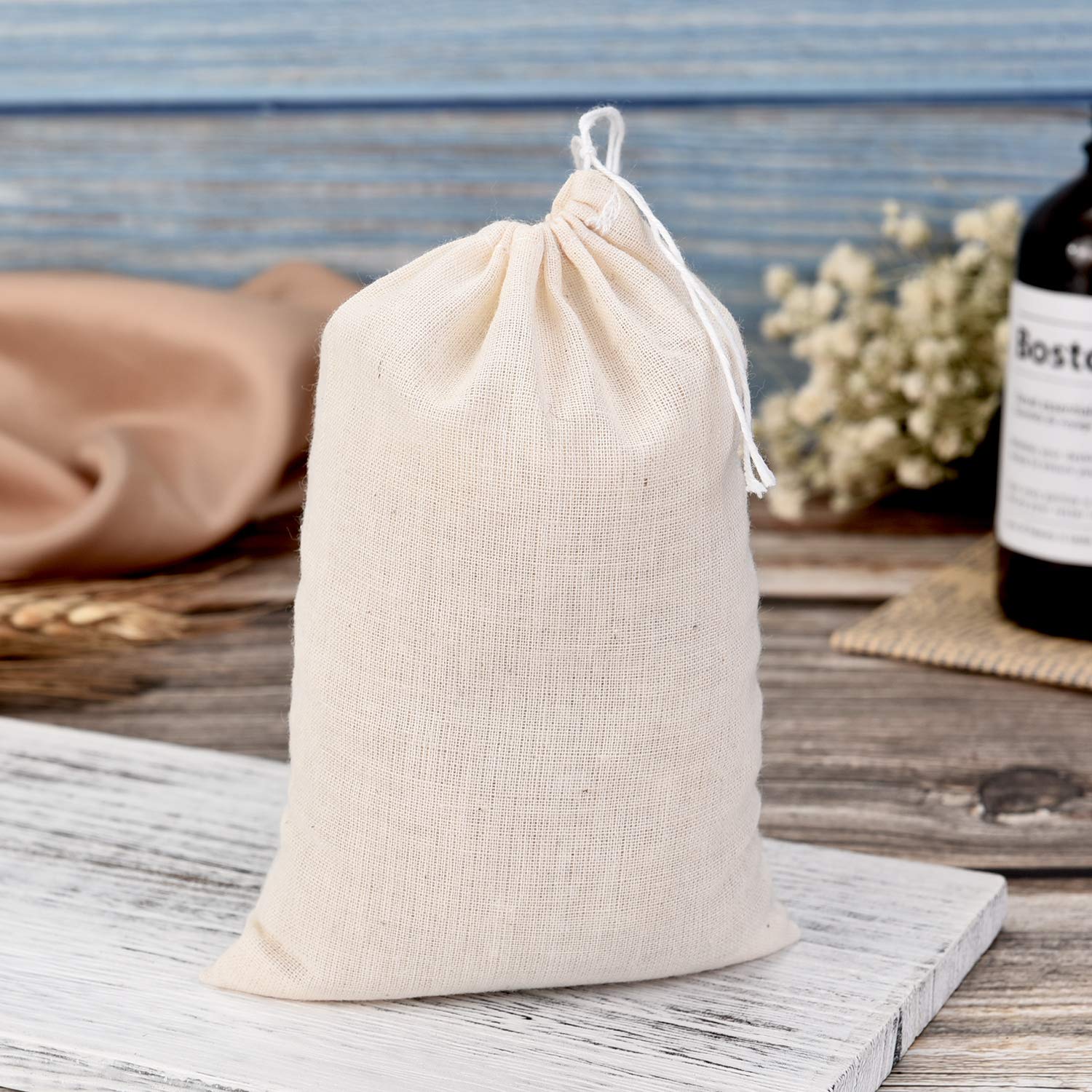 Foto 5 pulgar | Bolsas De Muselina Tatuo, Paquete De 200 Bolsas De Arpillera Con Cordón - Venta Internacional.
