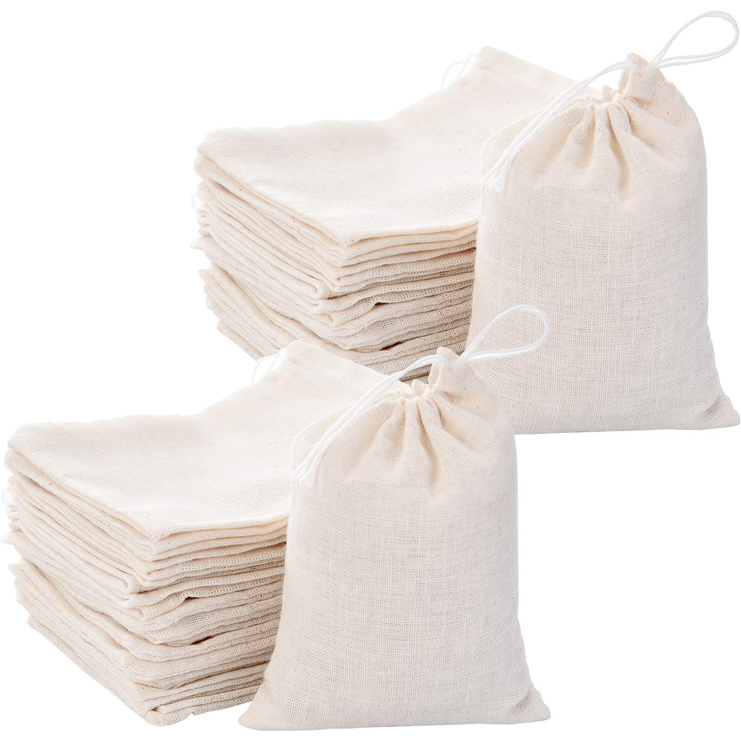 Foto 1 | Bolsas De Muselina Tatuo, Paquete De 200 Bolsas De Arpillera Con Cordón, 8 X 10 Cm - Venta Internacional.