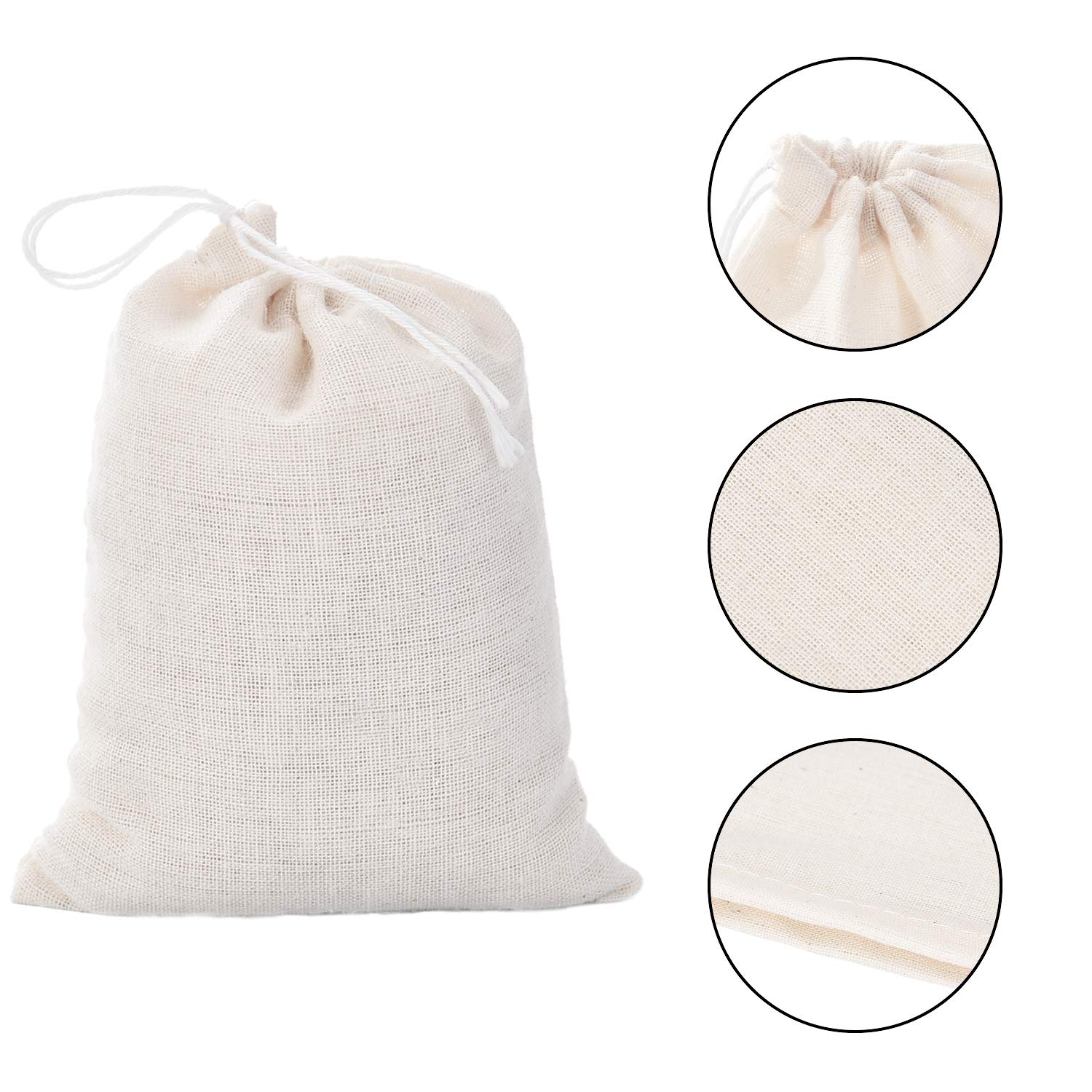Foto 3 | Bolsas De Muselina Tatuo, Paquete De 200 Bolsas De Arpillera Con Cordón, 8 X 10 Cm - Venta Internacional.