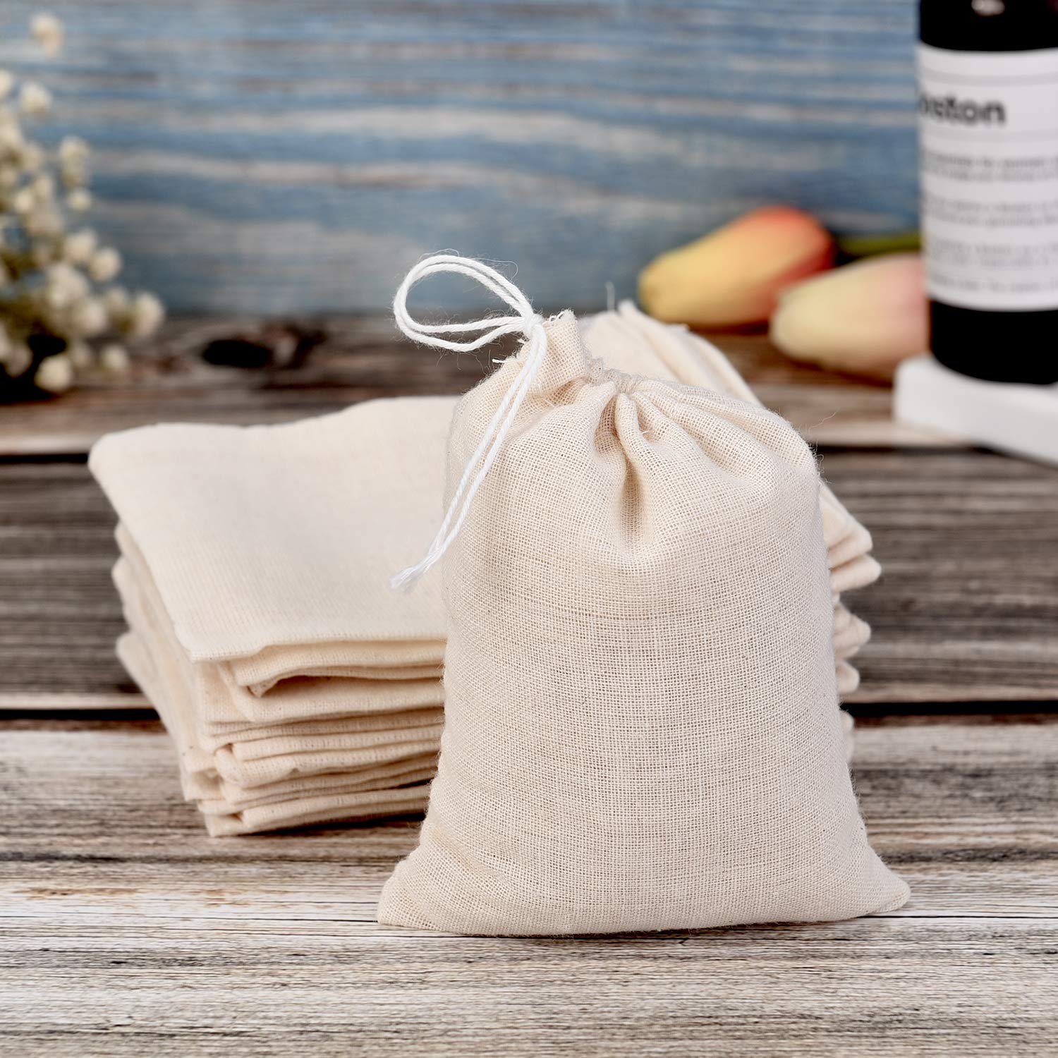 Foto 4 | Bolsas De Muselina Tatuo, Paquete De 200 Bolsas De Arpillera Con Cordón, 8 X 10 Cm - Venta Internacional.