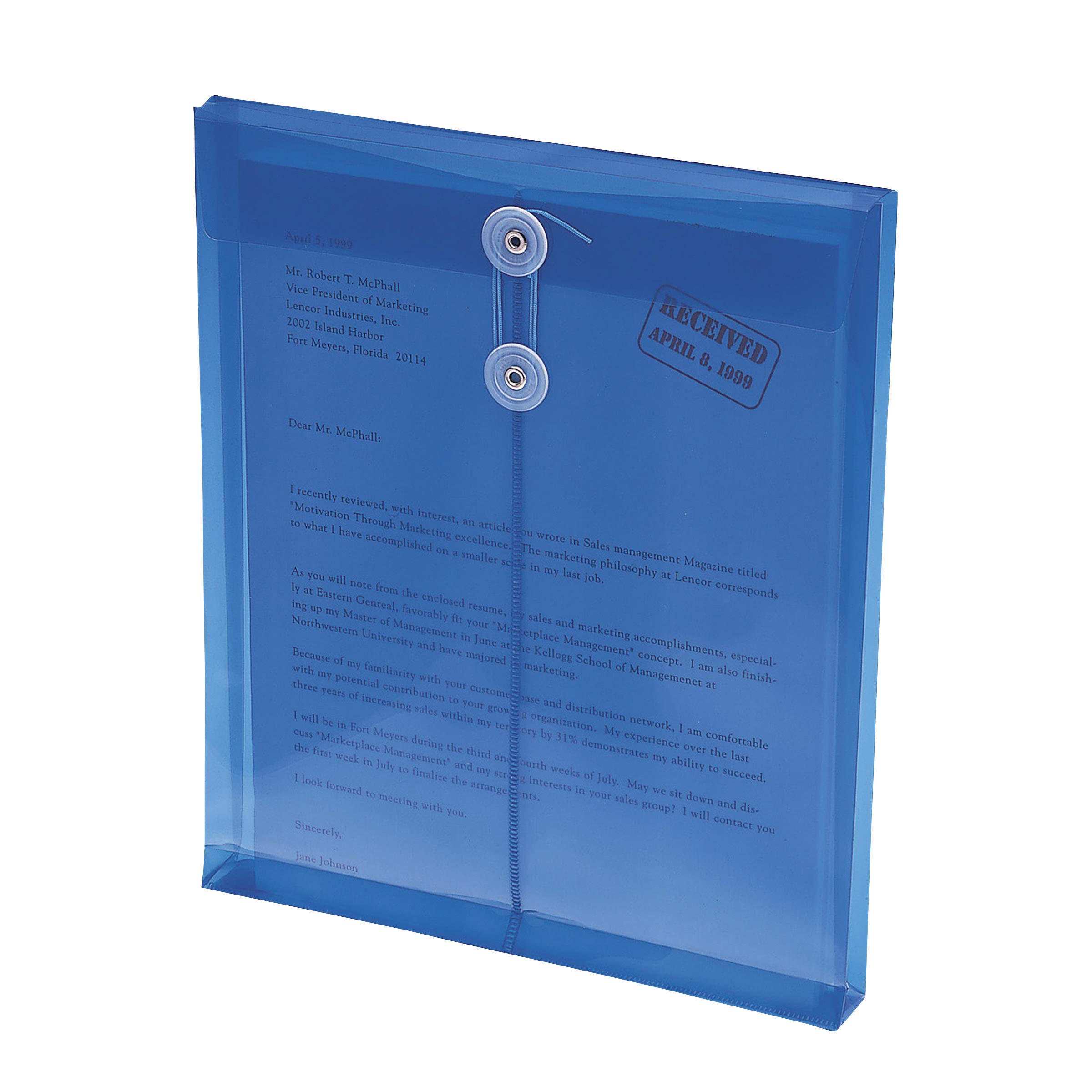 Sobre De Polietileno Smead 1.25 Con Expansión En La Parte Superior, Letras Azules, Paquete De 5 - Venta Internacional.