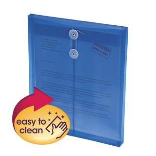 Foto 2 | Sobre De Polietileno Smead 1.25 Con Expansión En La Parte Superior, Letras Azules, Paquete De 5 - Venta Internacional.
