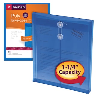 Foto 6 | Sobre De Polietileno Smead 1.25 Con Expansión En La Parte Superior, Letras Azules, Paquete De 5 - Venta Internacional.