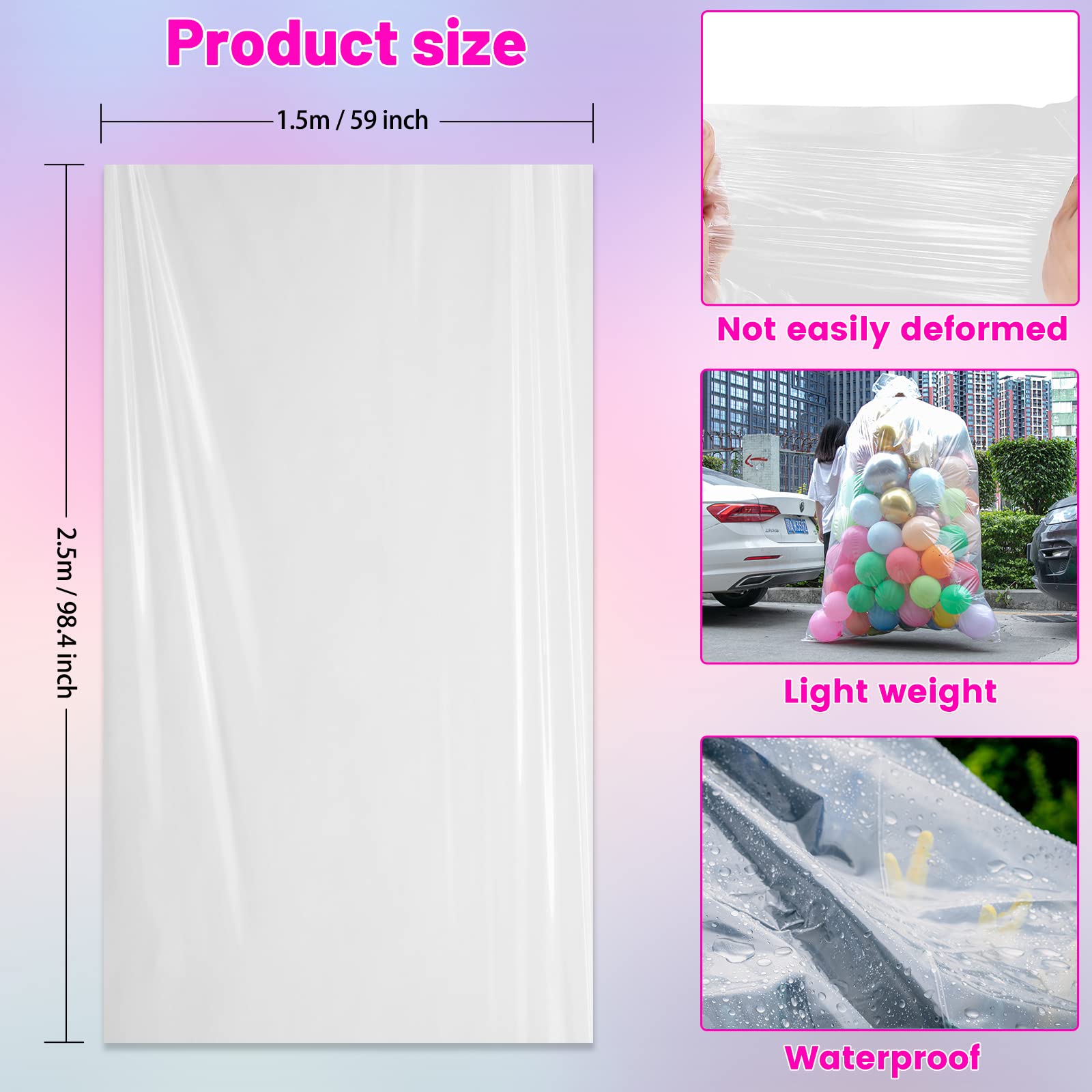 Foto 4 pulgar | Bolsas Para Globos Toosci De 2,5 X 1,5 M Para Transporte Y Almacenamiento (paquete De 2) - Venta Internacional.