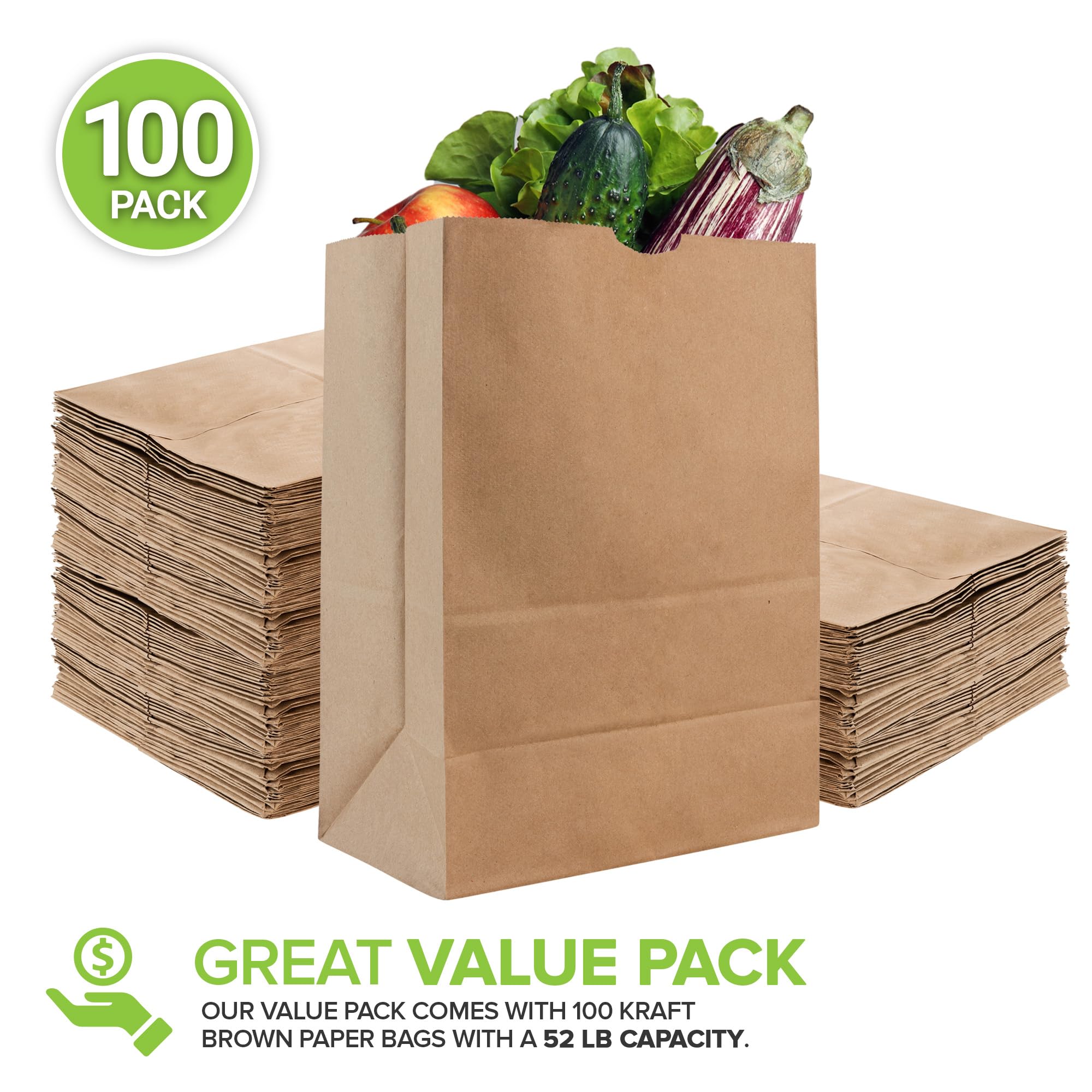 Foto 3 pulgar | Bolsas de Papel Stock Your Home Kraft Brown Capacidad 23 kg 100 Piezas - Venta Internacional