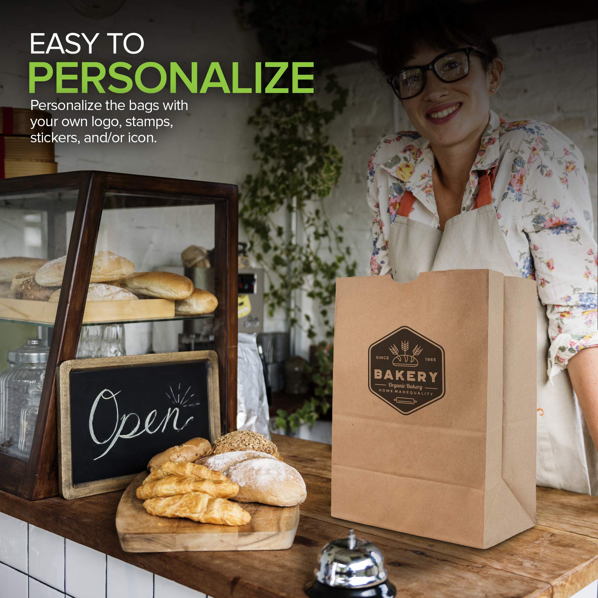 Foto 5 | Bolsas de Papel Stock Your Home Kraft Brown Capacidad 23 kg 100 Piezas - Venta Internacional