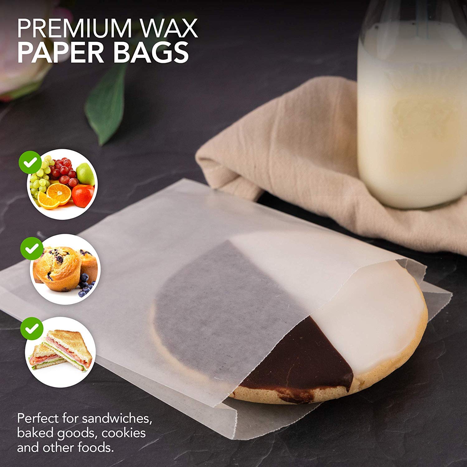Foto 4 pulgar | Bolsas Para Sándwiches Stock Your Home  Papel Encerado  Paquete De 200 - Venta Internacional.