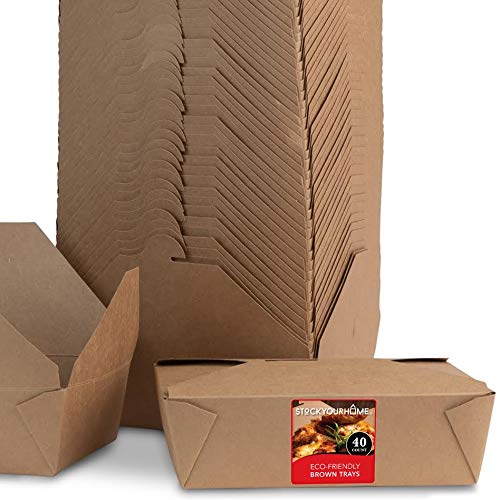 Cajas Para Llevar Stock Your Home Kraft Brown  2 1 L (paquete De 40) - Venta Internacional. $1,292