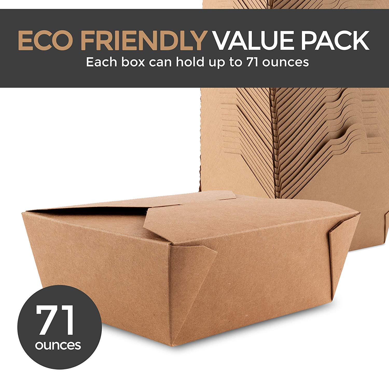 Foto 4 pulgar | Cajas Para Llevar Stock Your Home Kraft Brown  2 1 L (paquete De 40) - Venta Internacional.
