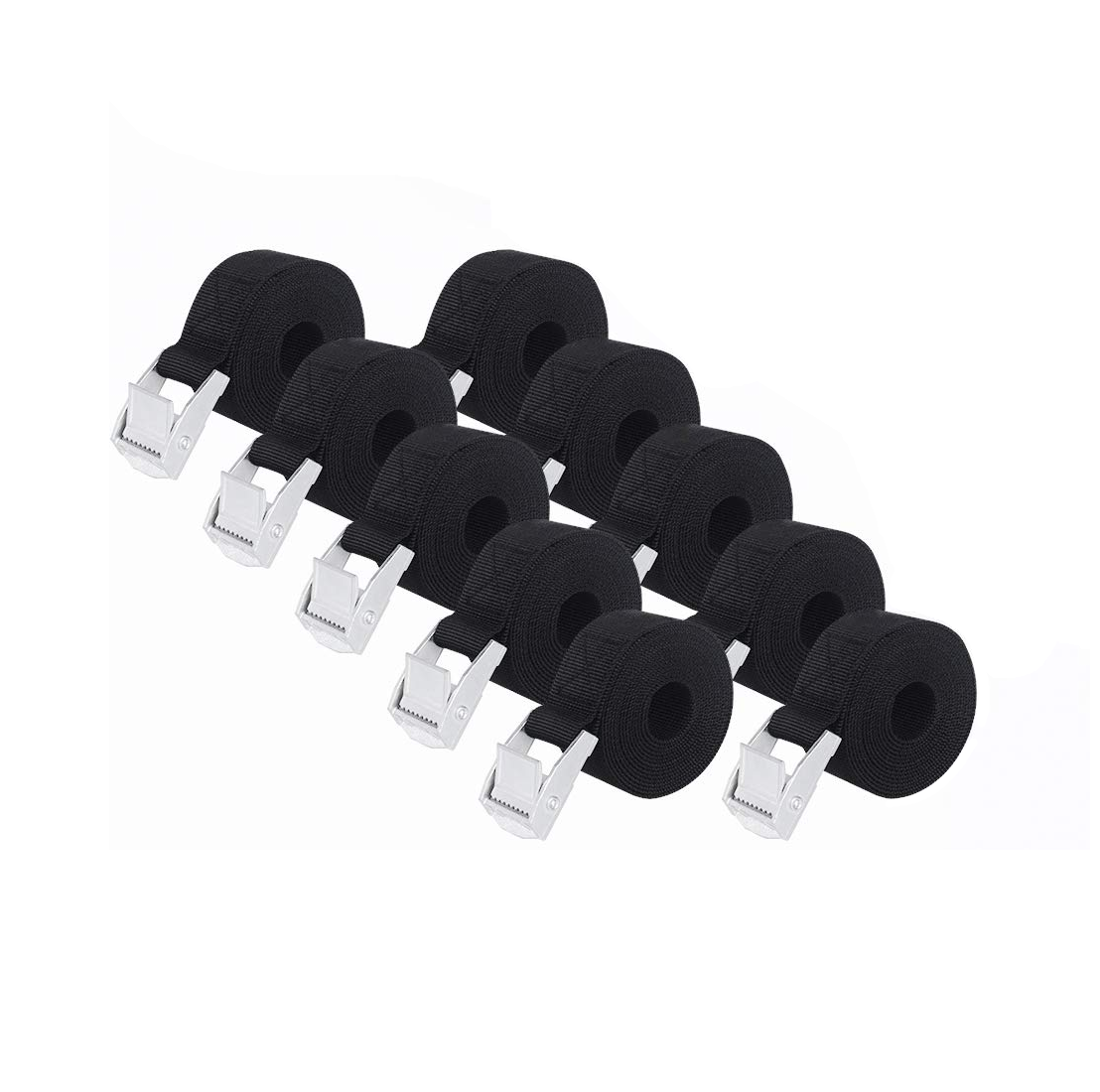 Set Cincho Correa De Amarre Con Hebilla 10pzas Eo Safe Imports Esi-647 Negro