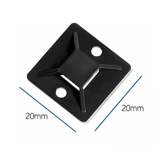 Foto 3 | Bases Adherible Negro/blanco Para Cincho 20mm Bolsa 500pzas