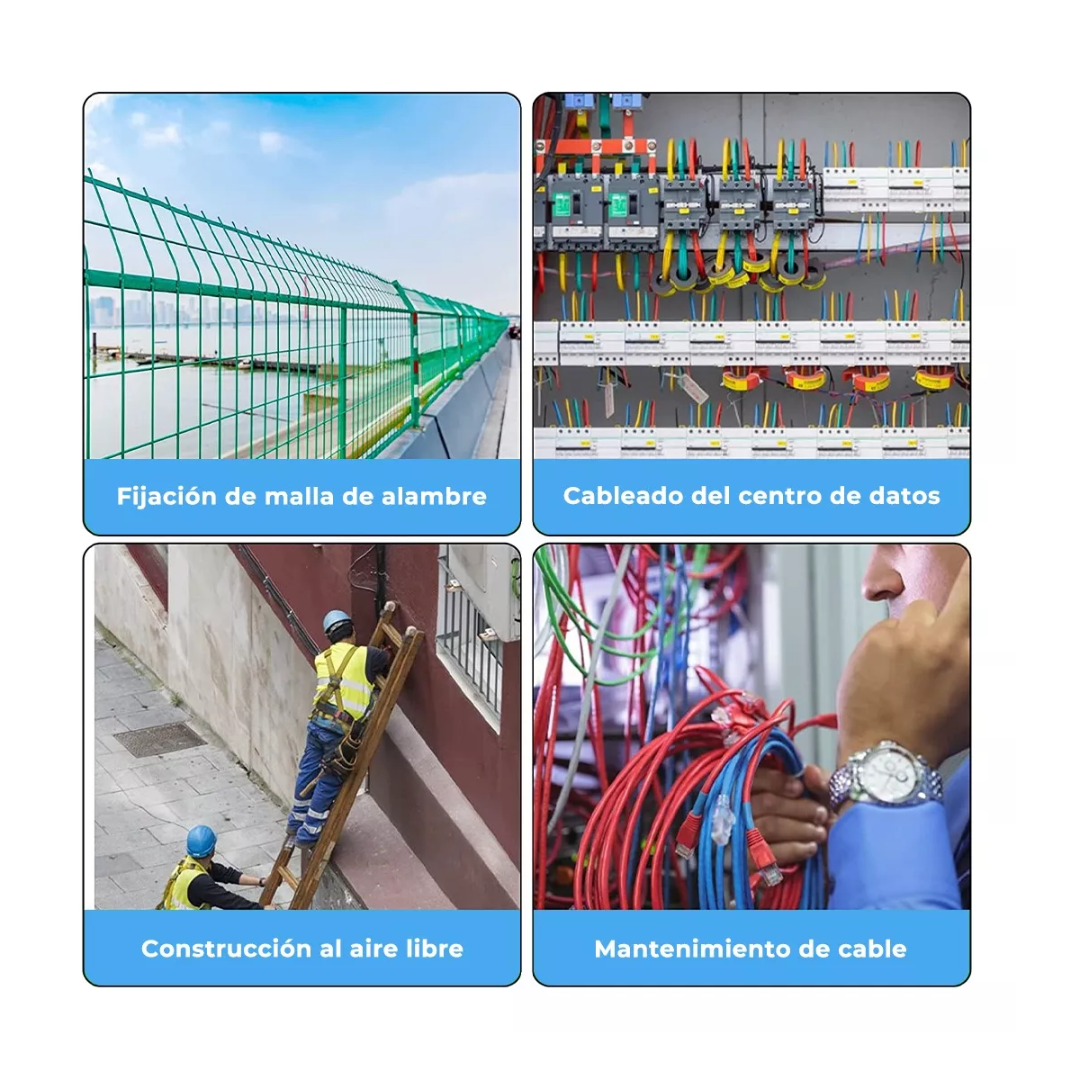Foto 4 pulgar | Cintillos de Seguridad Eo Safe Imports Esi11385 Amarillos 100 Piezas