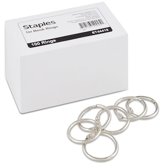 Foto 1 | Book Rings Staples 1804211, 2,54 Cm De Ancho, 100 Unidades, Color Plateado - Venta Internacional.