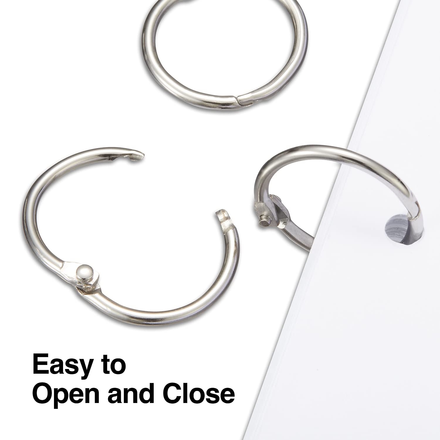 Foto 4 pulgar | Book Rings Staples 1804211, 2,54 Cm De Ancho, 100 Unidades, Color Plateado - Venta Internacional.
