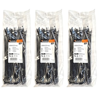 Foto 1 | Cinchos Italiano Negro 200x3.5mm Elematic Exterior 300pz