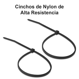 Foto 2 | Cinchos Plastico Negros 500pz 20cm X 2.5mm Alta Resistencia
