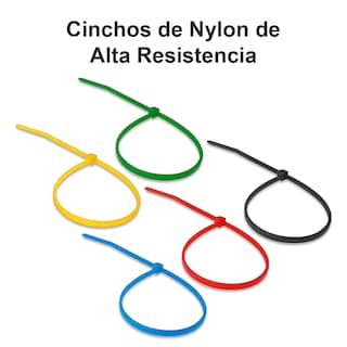 Foto 2 | Cinchos Plastico 5 Colores 500pz 20cmx2.5mm Alta Resistencia