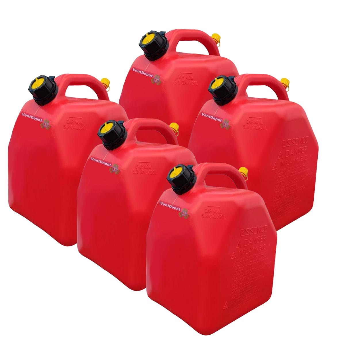 Garrafón de Bidón con Rosca VentDepot Rojo 5 Piezas $3,265