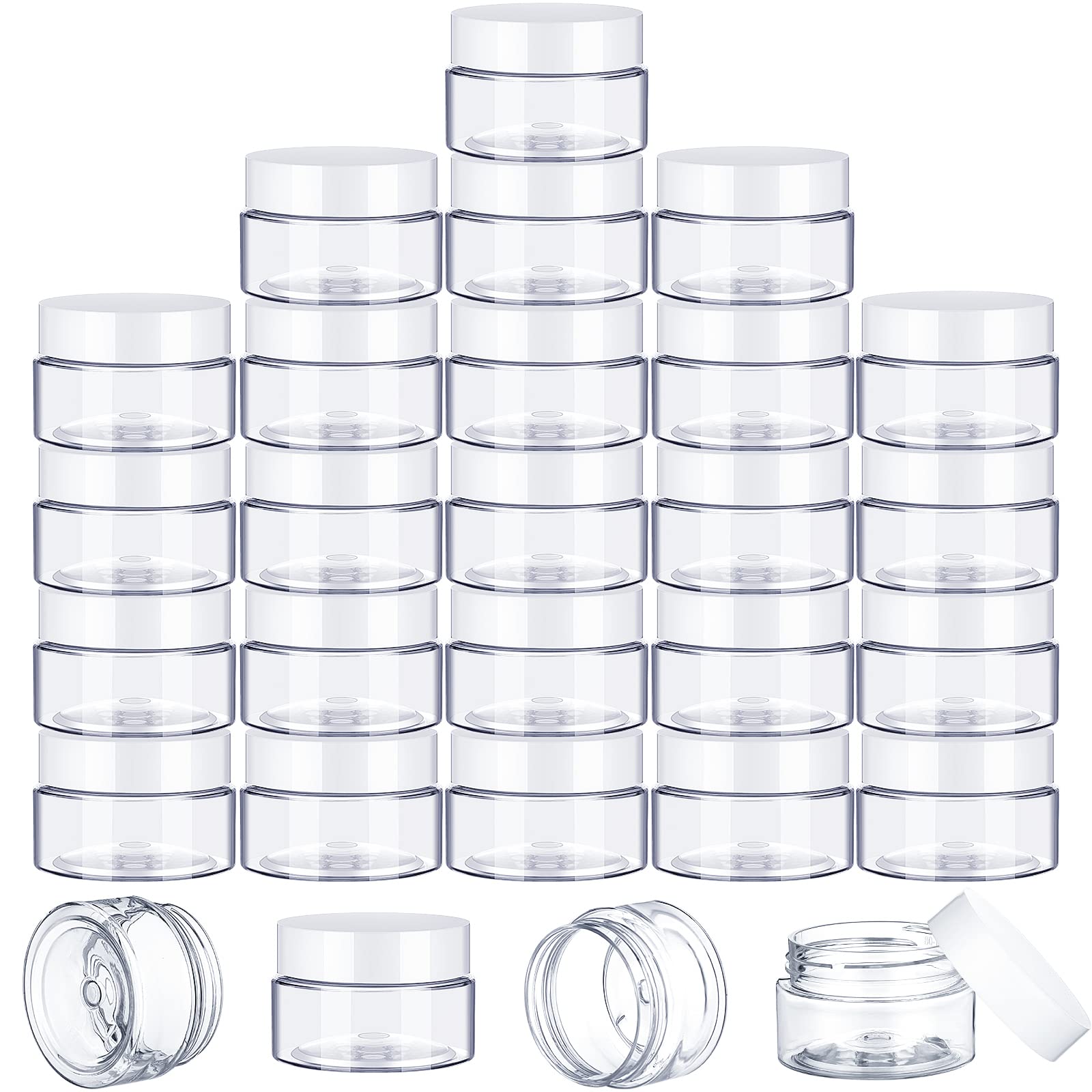 Foto 2 pulgar | Frascos De Plástico Satinior De 2 Oz/60 Ml Con Tapas Para Cosméticos, 100 Unidades - Venta Internacional.