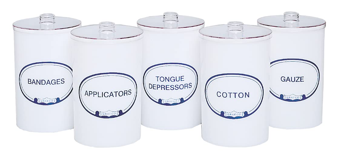 Frascos De Plástico Para Artículos Diversos Grafco Medical Supplies, Juego De 5, 3455 - Venta Internacional.