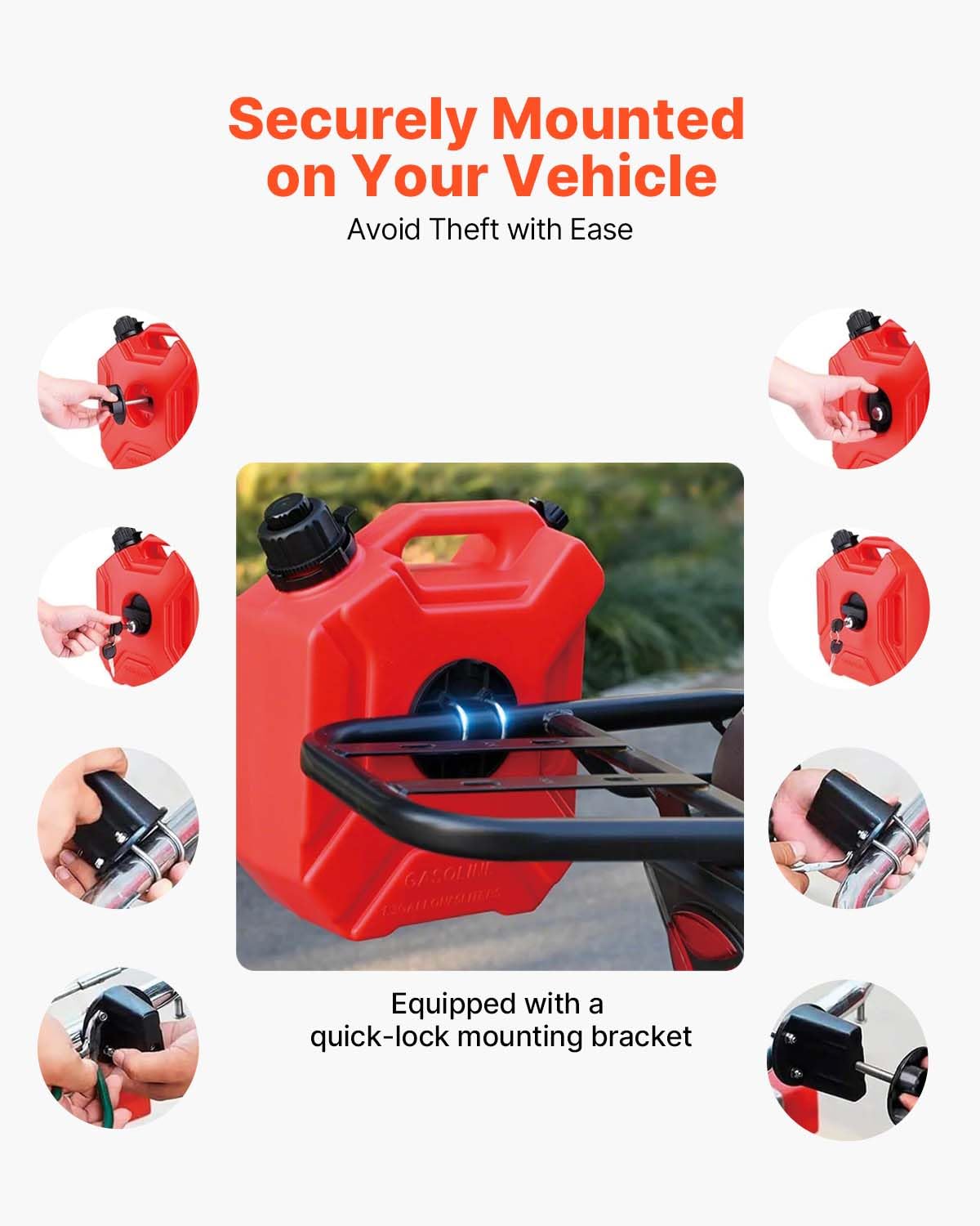 Foto 4 pulgar | Tanque De Transferencia Vevor 5l Con Caño Y Soporte Con Cierre, Rojo - Venta Internacional.