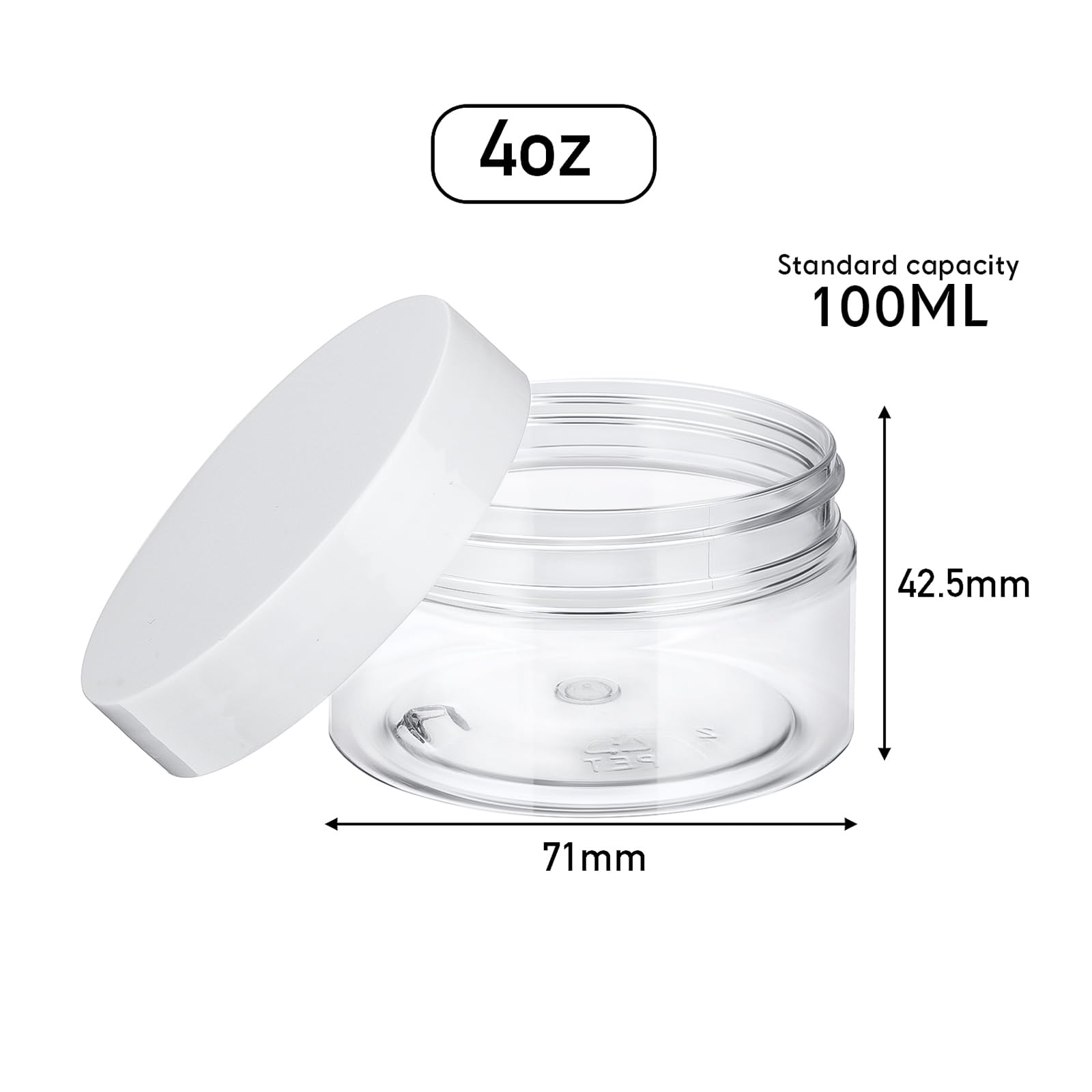 Foto 3 pulgar | Frascos De Plástico Satinior Transparentes De 100 Ml (paquete De 24) Con Tapas Para Almacenamiento - Venta Internacion