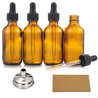 Foto 1 | Frascos Cuentagotas Aozita De Vidrio Ámbar Oscuro De 60 Ml De Grosor, Paquete De 4 - Venta Internacional.