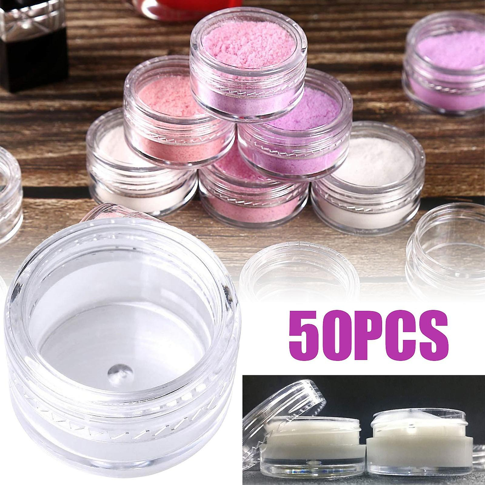 Foto 1 | Tarro Cosmético Huoguo Redondo De Plástico Transparente Con Tapa 50 Ml X50 - Venta Internacional.