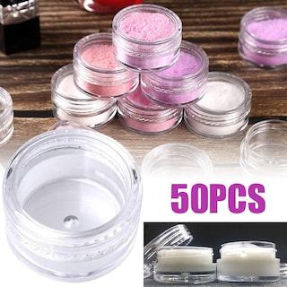 Foto 1 | Tarro Cosmético Huoguo Redondo De Plástico Transparente Con Tapa 50 Ml X50 - Venta Internacional.