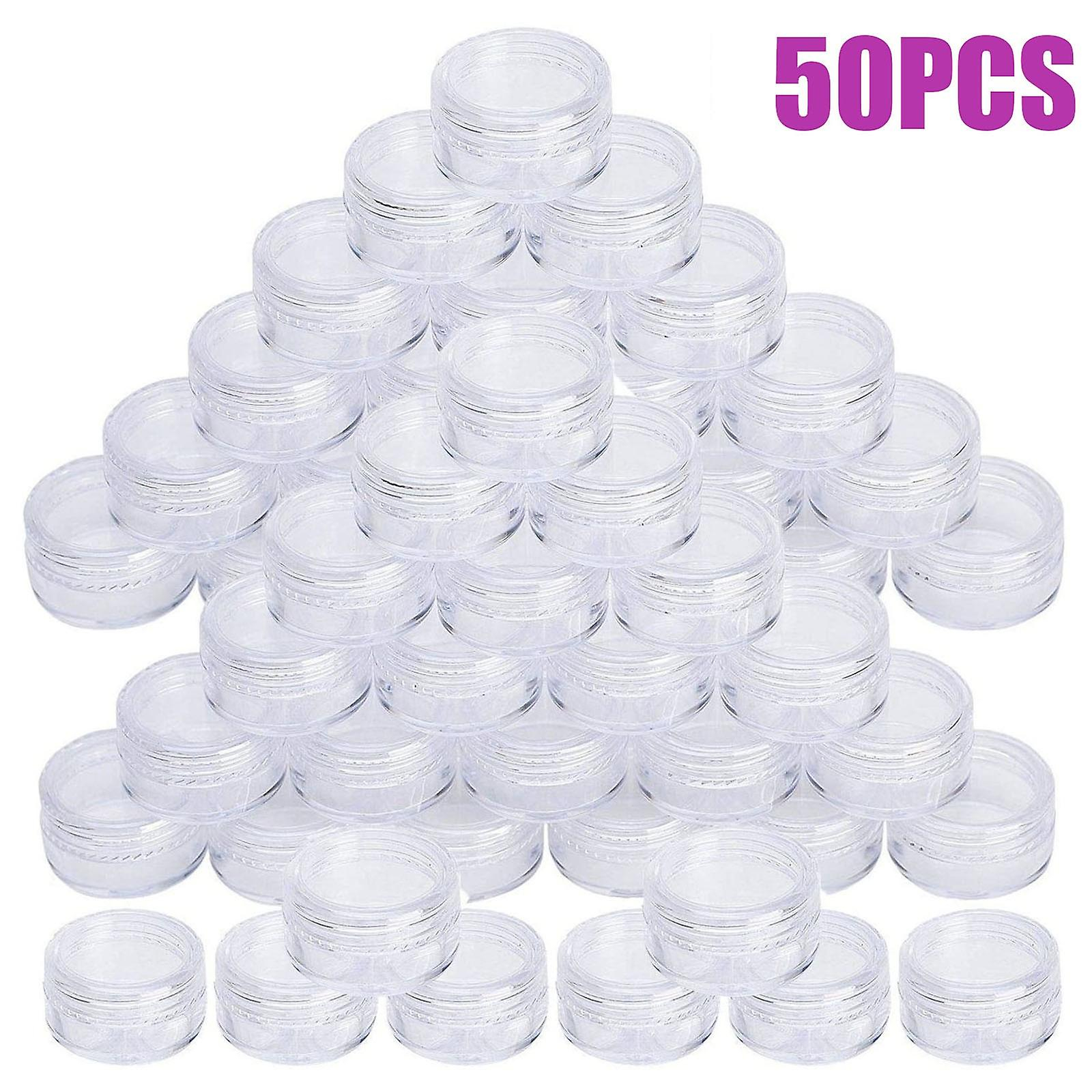 Foto 4 | Tarro Cosmético Huoguo Redondo De Plástico Transparente Con Tapa 50 Ml X50 - Venta Internacional.