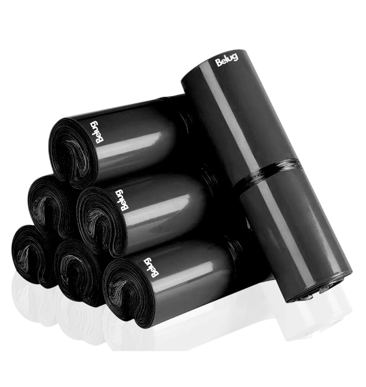 100 Bolsas Sobres De Plástico Para Envíos Paquetería 25*35 Cm Belug,  Negro $499