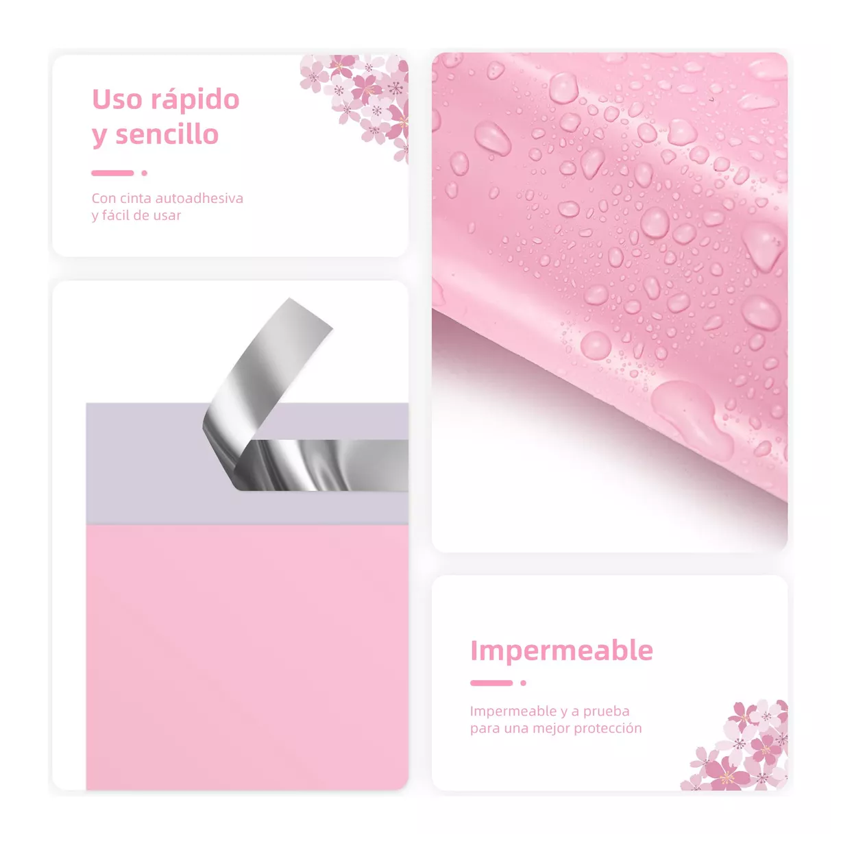 Foto 4 pulgar | 200 Bolsas Sobres Premium Envíos Belug, Paquetería Rosa