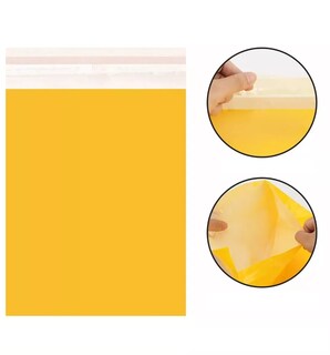 Foto 5 | 100 Bolsas Sobres De Plástico Para Envíos Paquetería 25*35 Cm Belug, Amarillo