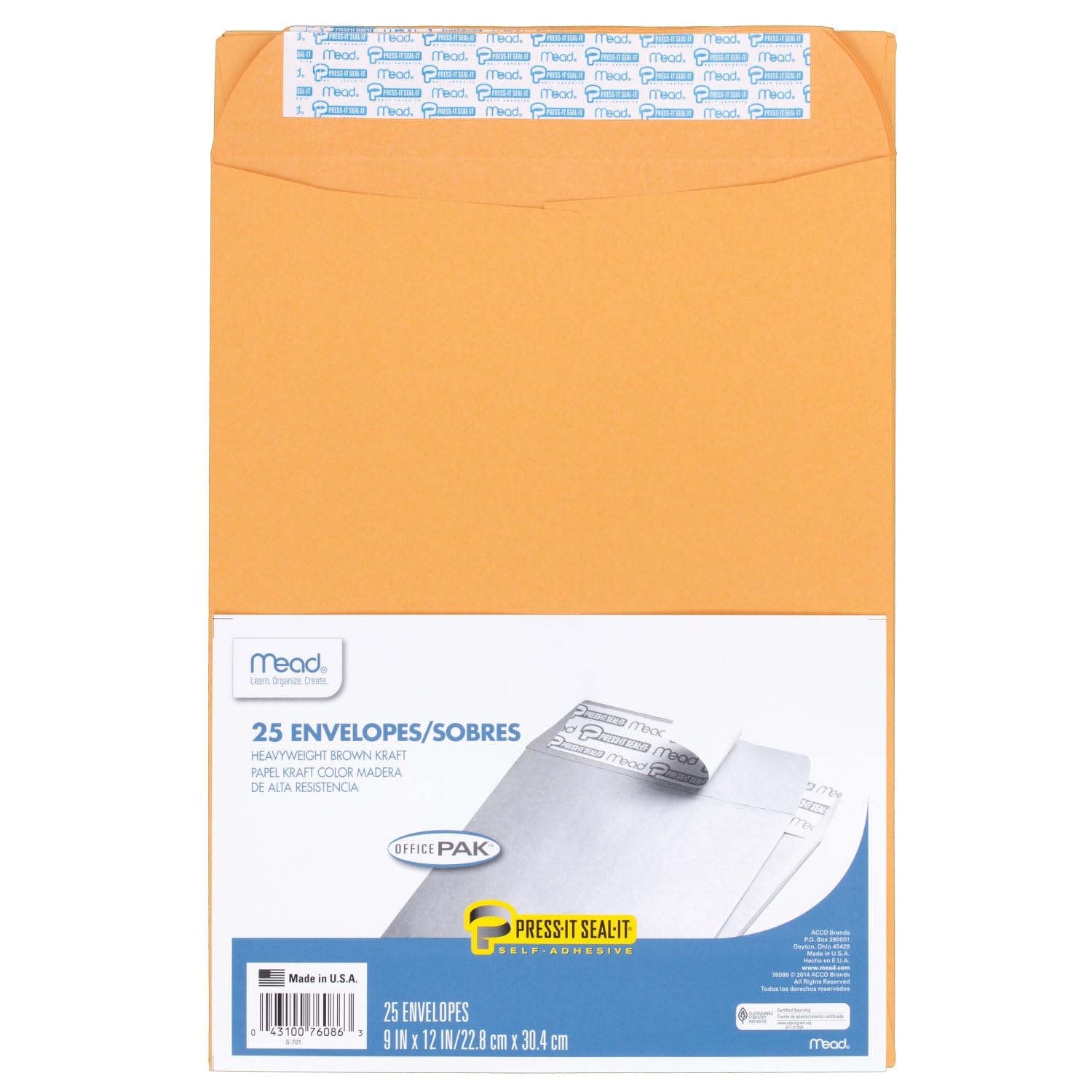 Sobres Autoadhesivos Mead Press-it Seal-it- Venta Internacional