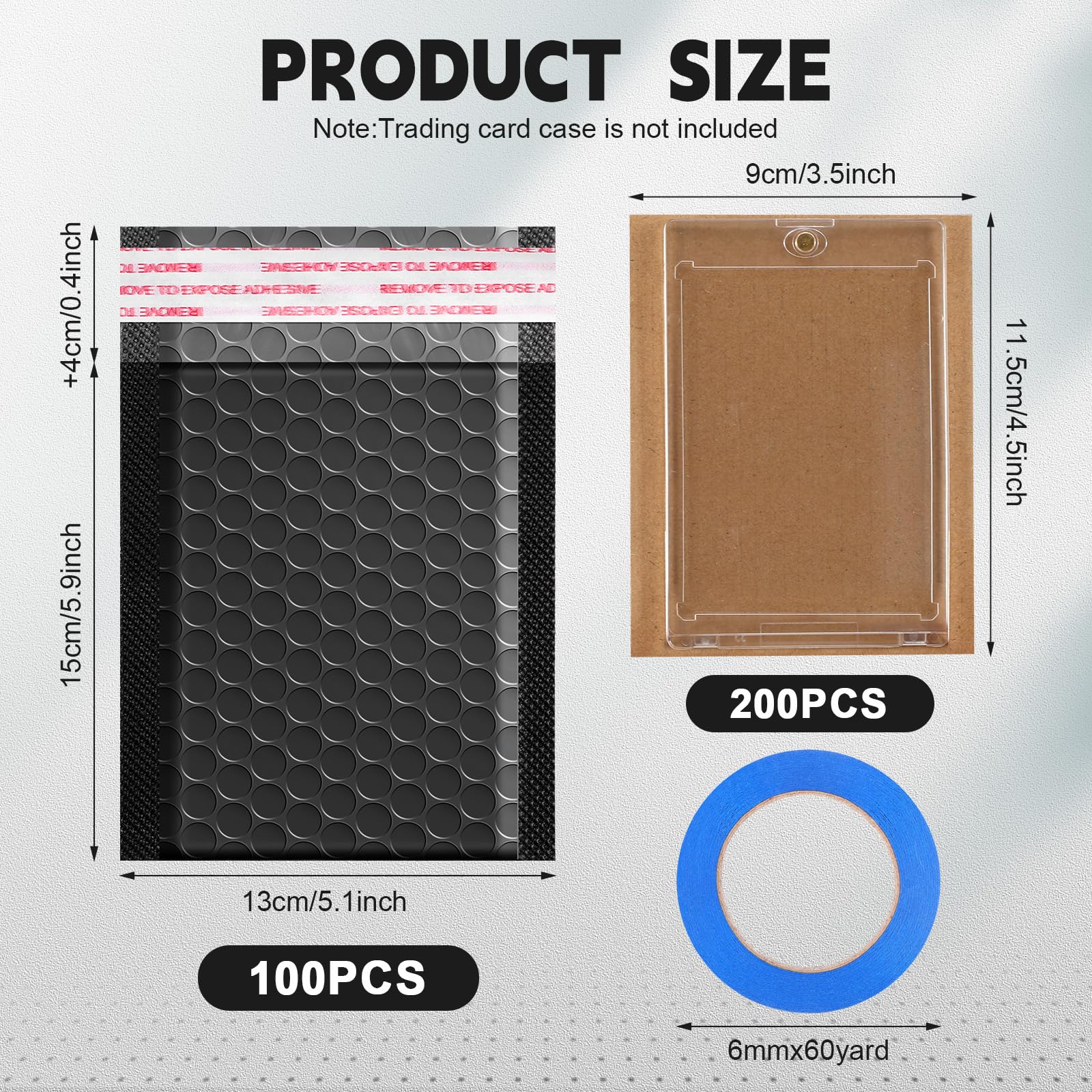Foto 2 | Juego De Protectores De Envío De Tarjetas Coleccionables Tatuo, 301 Unidades - Venta Internacional.