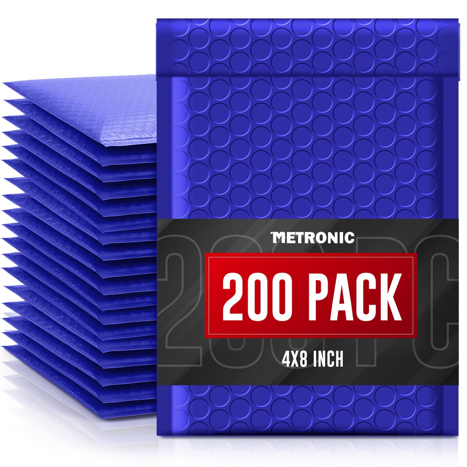 Foto 1 | Paquete De 200 Sobres De Burbujas Metronic, Pequeños, Azules, 10 X 20 Cm - Venta Internacional.