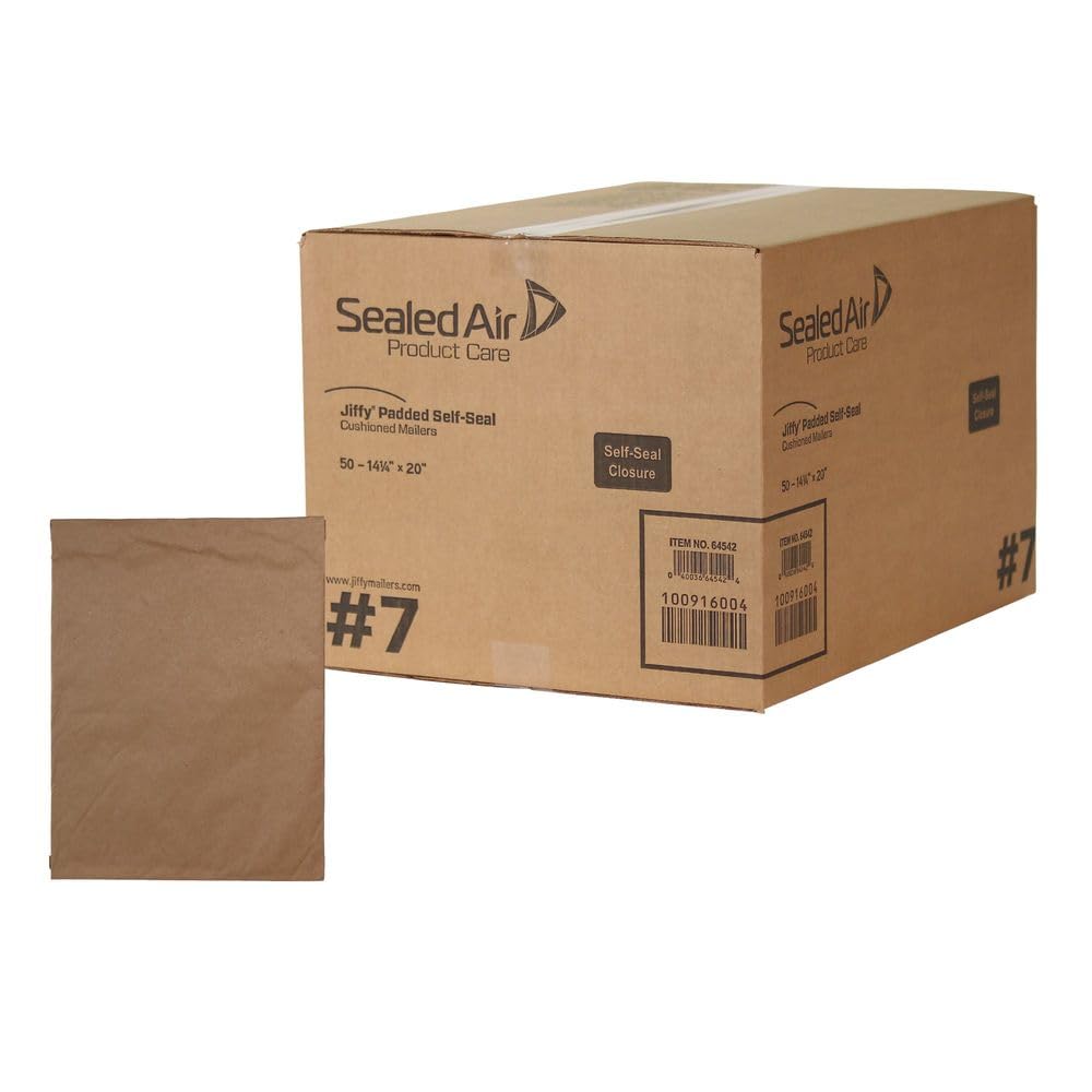 Sobres Acolchados Para Envíos Sealed Air Jiffy #7, 14,25 X 20 Cm, 50 Unidades - Venta Internacional.
