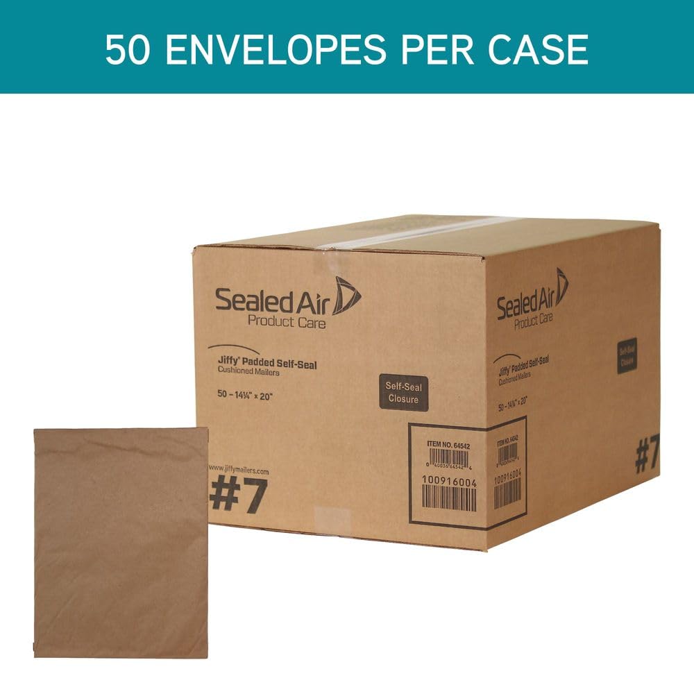 Foto 5 pulgar | Sobres Acolchados Para Envíos Sealed Air Jiffy #7, 14,25 X 20 Cm, 50 Unidades - Venta Internacional.