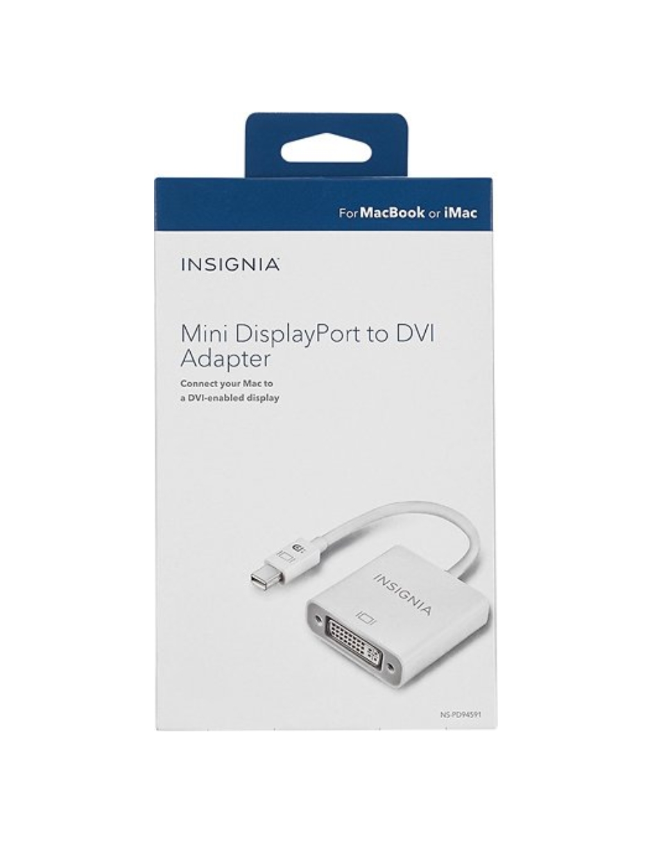 Foto 3 pulgar | Adaptador para Monitor Mini Displayport a DVI Insignia NS-PD94591 Blanco