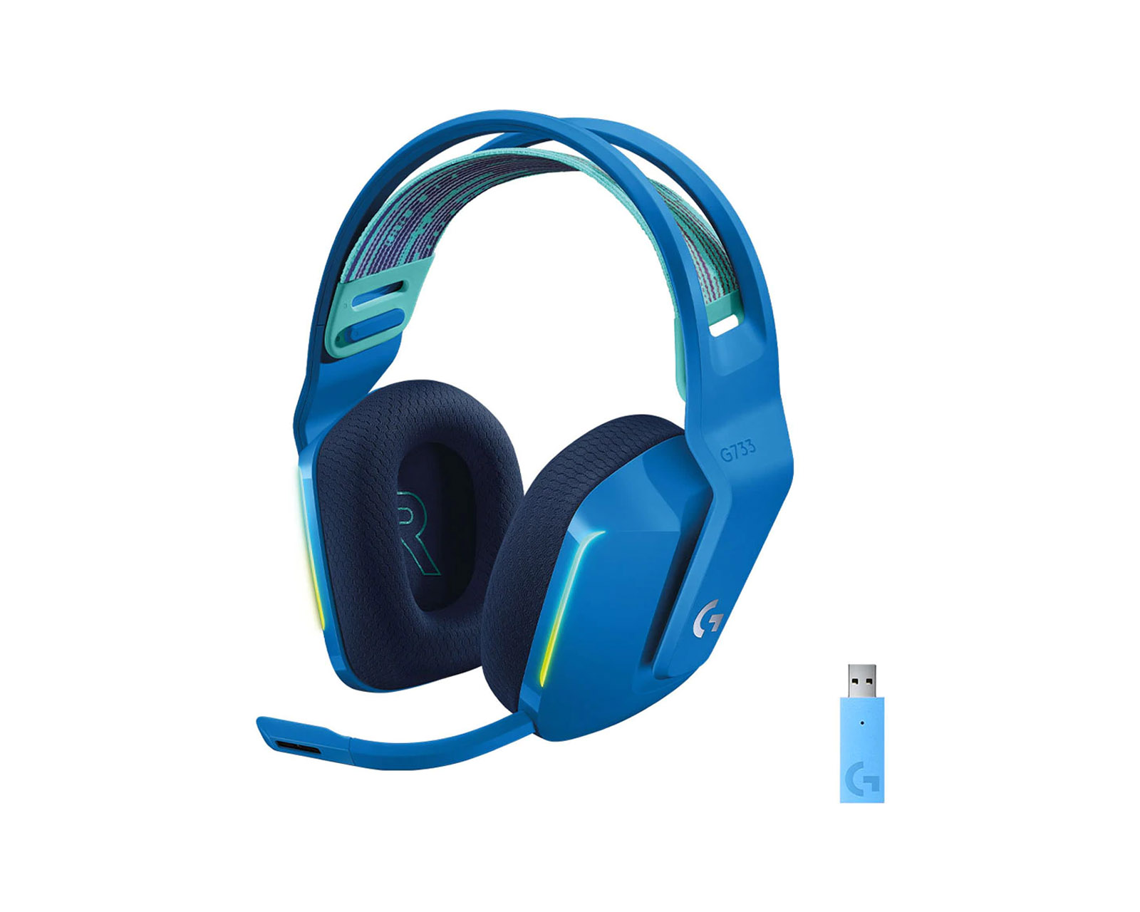 Foto 2 pulgar | Diadema Gamer Logitech G733 7.1 para PS4/PC Inalámbrico USB color Azul