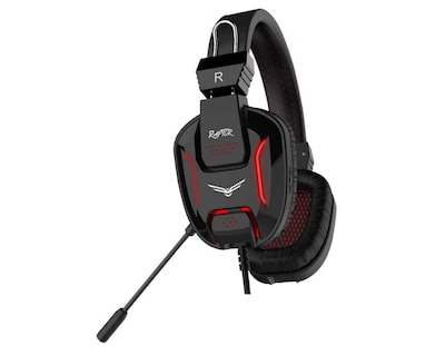 Foto 2 | Diadema Naceb NA-0312 color Negro Raptor Gamer 2x3.5mm USB con Led Rojo Micrófono Unidireccional Flexible