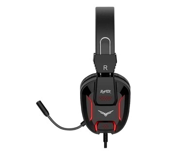 Foto 3 | Diadema Naceb NA-0312 color Negro Raptor Gamer 2x3.5mm USB con Led Rojo Micrófono Unidireccional Flexible