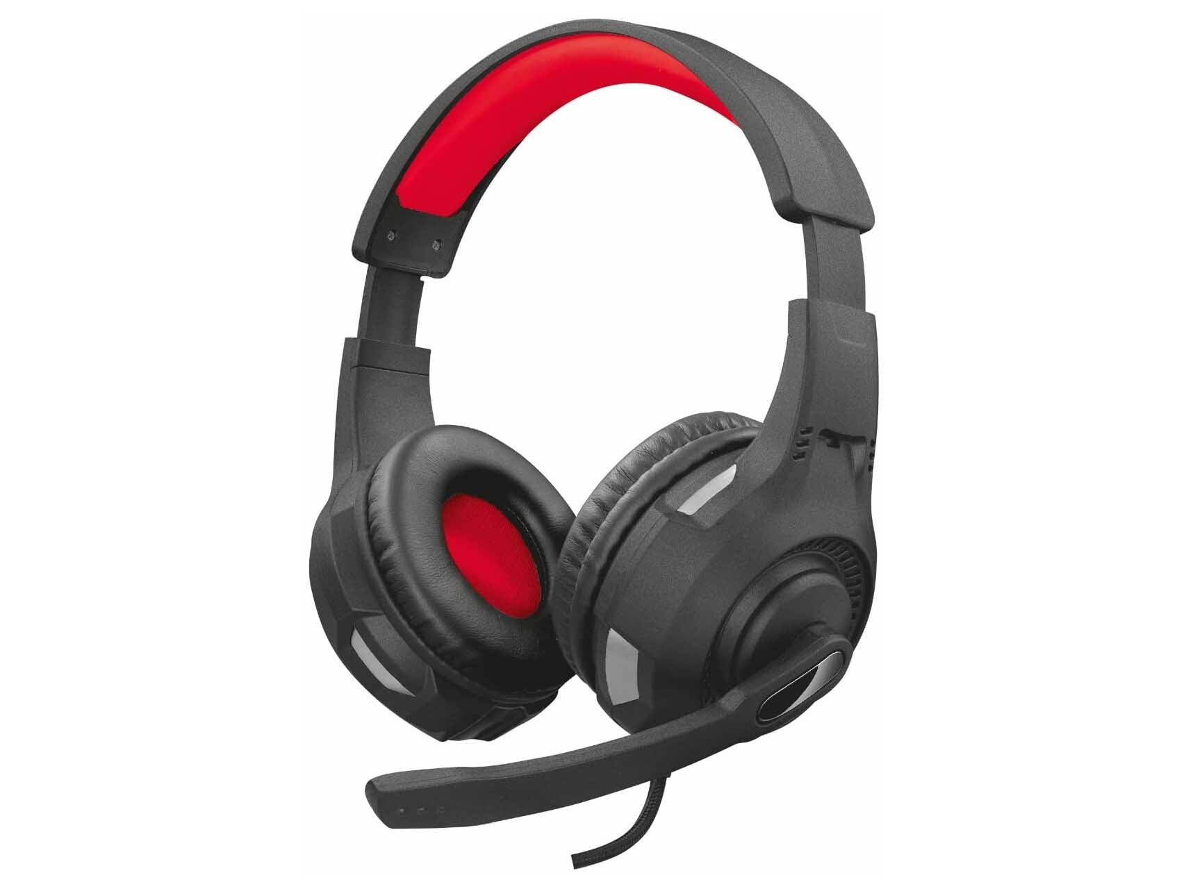 Diadema Trust Gaming para PC color Negro/Rojo 2x3.5mm $2,094